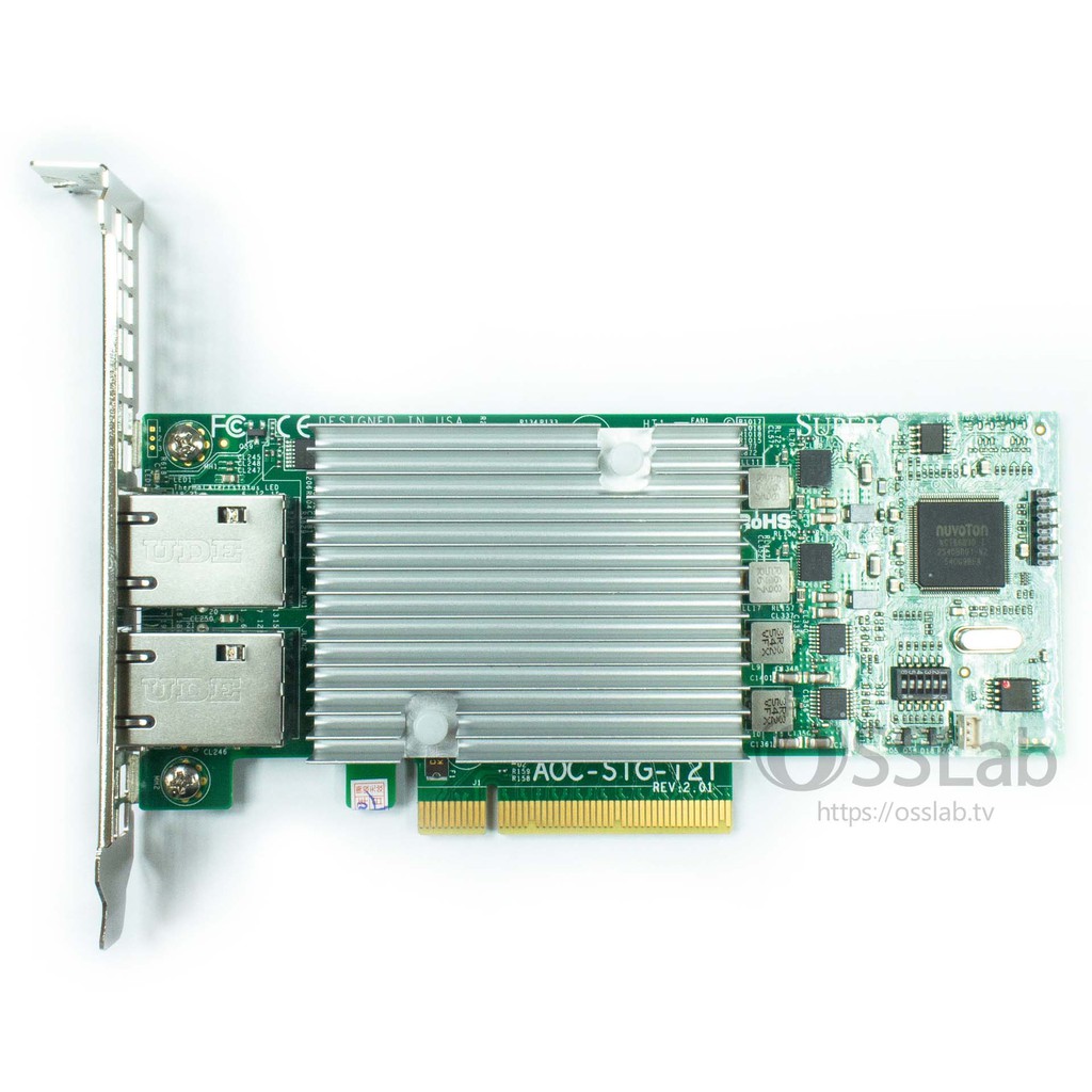 【OSSLab弘昌電子】Supermicro AOC-STG-i2T 2埠10G PCI-E x8 乙太網路卡