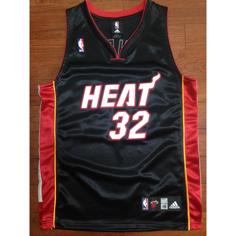 NBA Jersey Adidas 熱火隊 Miami Heat O'neal 黑緞面 AU48改S 球衣