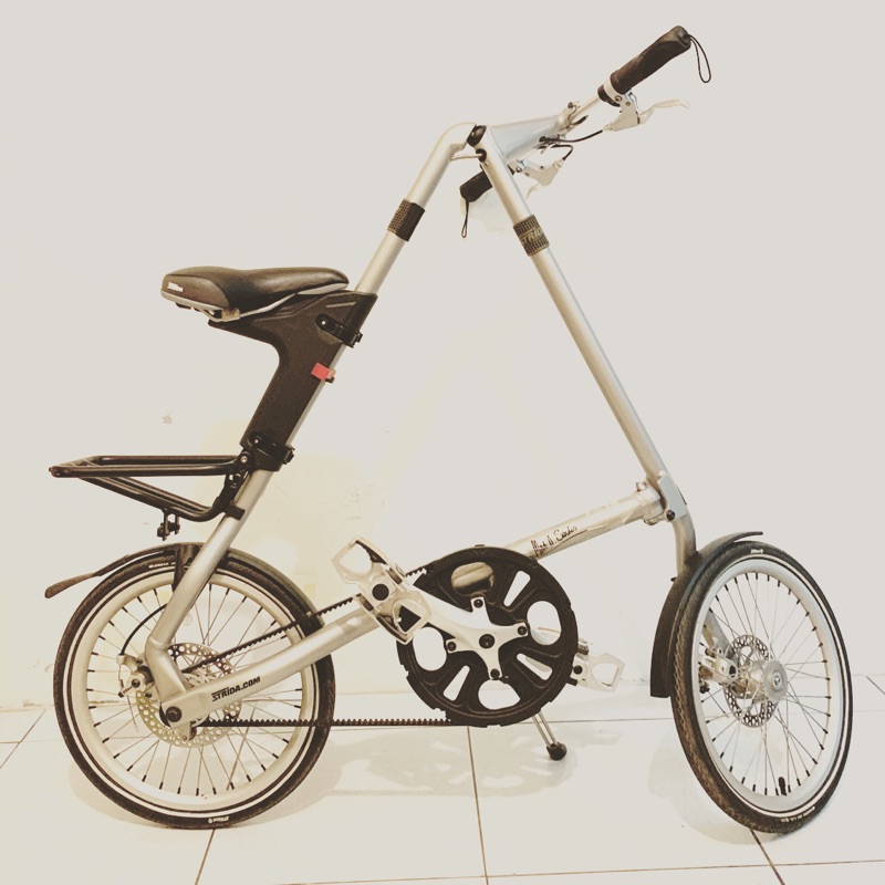【STRIDA 】MAS 18吋馬克紀念版折疊單車(碟剎)賓士銀鋁合金折叠自行車18寸