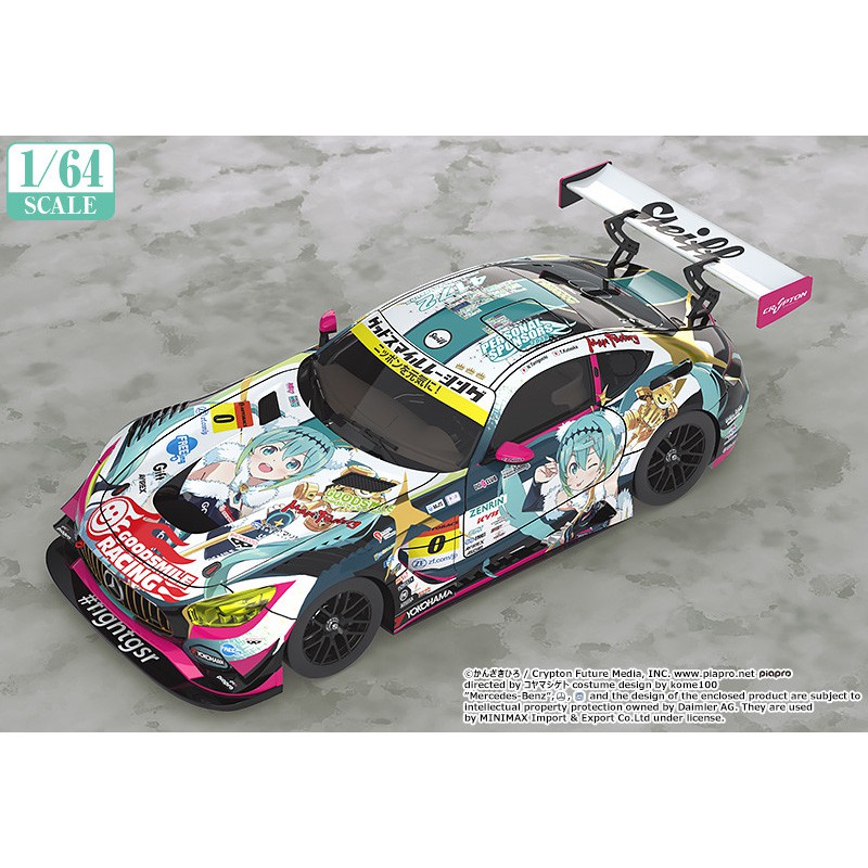 1/64【詠揚模型玩具店】代理 GSC 賽車初音 初音未來 AMG 2018 SUPER GT 1/64 附專用 展示盒