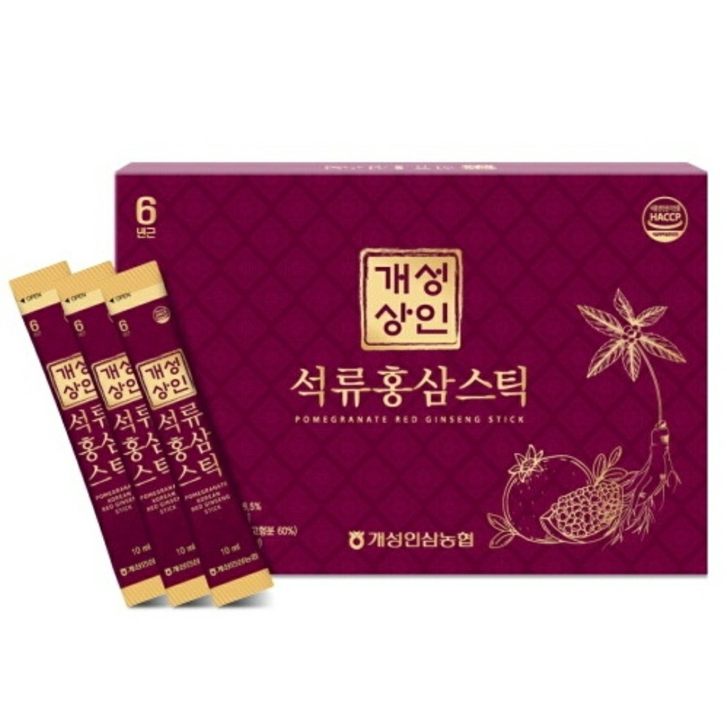 韓國人蔘農會|六年根紅蔘+紅石榴補氣養神隨身飲禮盒30條入|附提袋|韓國名店|年節送禮0