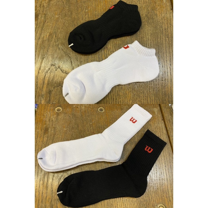 總統羽球(自取可刷國旅卡)WILSON 運動襪 羽球襪 網球襪 襪子 底部 加厚 長/短 黑/白 台灣製造