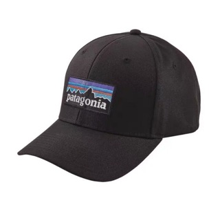 ☄️Stoked☄️Patagonia 黑色 棒球帽 logo 男女同款 鴨舌帽 戶外 露營