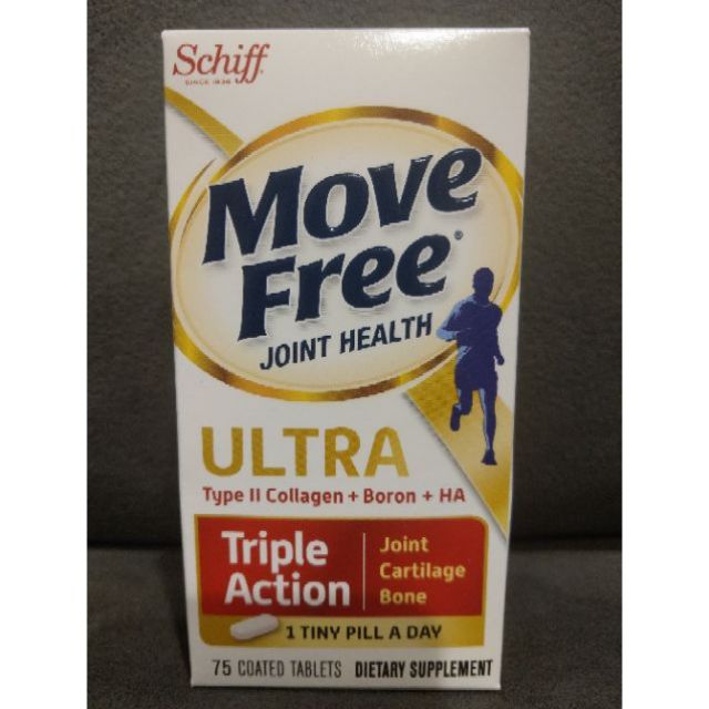 【美國原裝代購】(2021.01我最新鮮)益節加強型迷你錠 Schiff Move Free Ultra 75粒裝