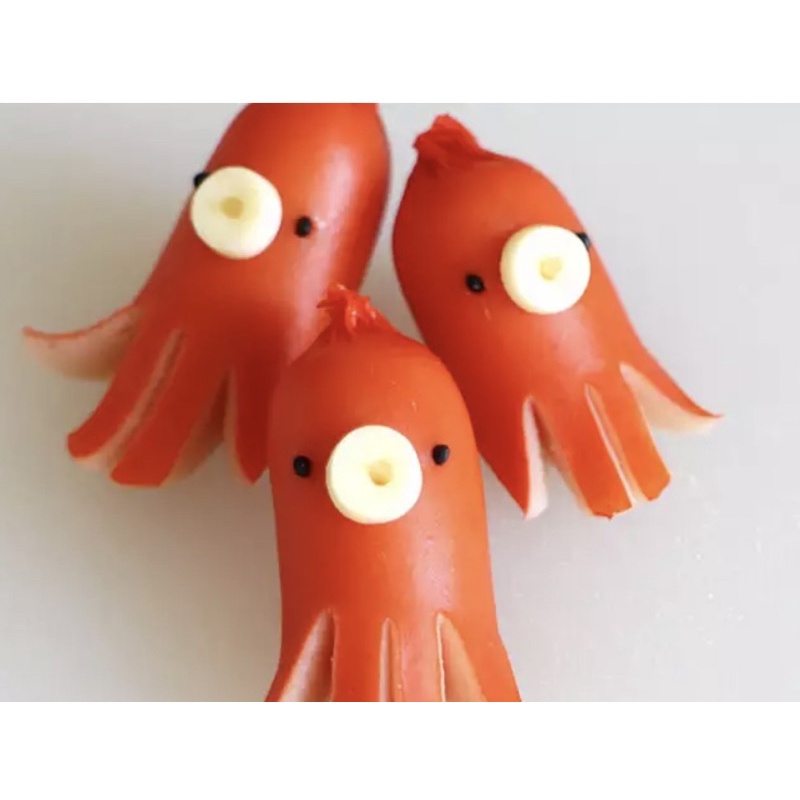 小章魚Kai香腸切割機，螃蟹🦀️，向日葵🌻各種花紋自己創造，自己想像！讓小朋友更愛吃便當，簡單解決小朋友不愛吃飯的問題！