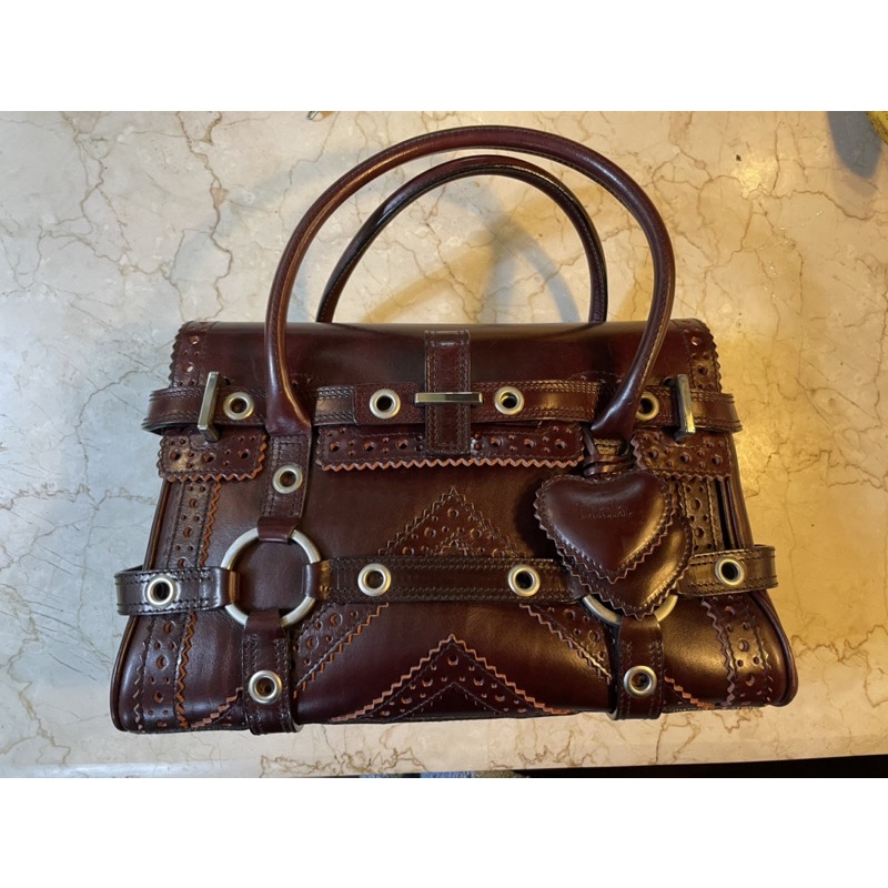 Mulberry Giselle LUELLA包/酒紅/手提包/肩背包/wine red leather bag