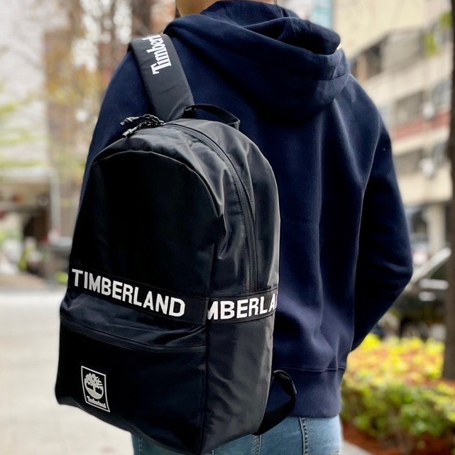 現貨 Timberland 黑色 超大容量 尼龍 後背包 背包 書包 包包