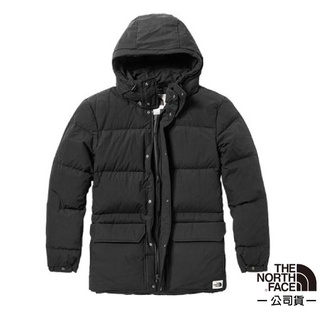 【美國 The North Face】男中厚 日系輕量防潑水耐磨透氣連帽鵝絨外套(羽絨衣) 46J2-JK3 黑 V