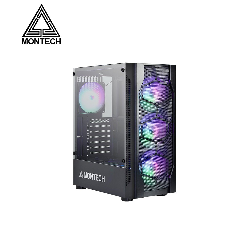 MONTECH 君主 X1 玻璃透側 電腦機殼 黑色 現貨 廠商直送