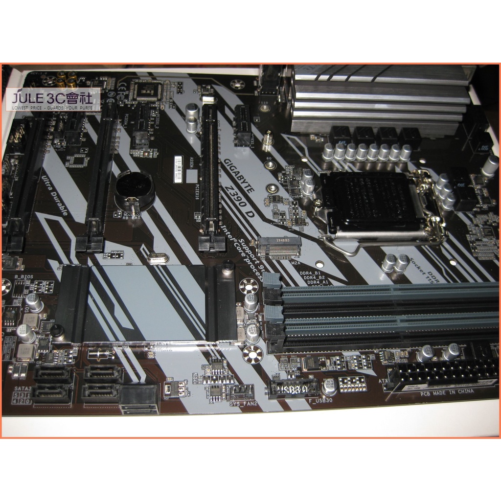 JULE 3C會社-技嘉 Z390 D Z390/DDR4/第八九代/M2/RGB/庫存/ATX/1151 主機板