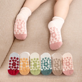 新款兒童襪子 嬰幼兒腳底點膠防滑 可愛水果學步襪 寶寶保暖地板襪【IU貝嬰屋】