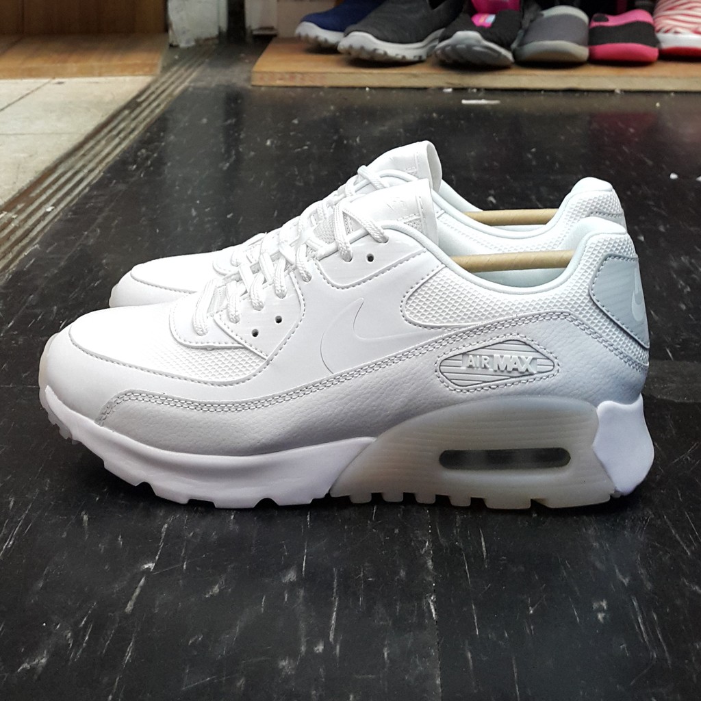 NIKE AIR MAX 90 ULTRA ESSENTIAL 白色 全白 皮革 果凍 慢跑鞋 724981-102