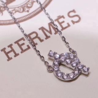 Hermes 愛馬仕OT扣 滿鑽項鍊 925純銀 網紅夏夏同款
