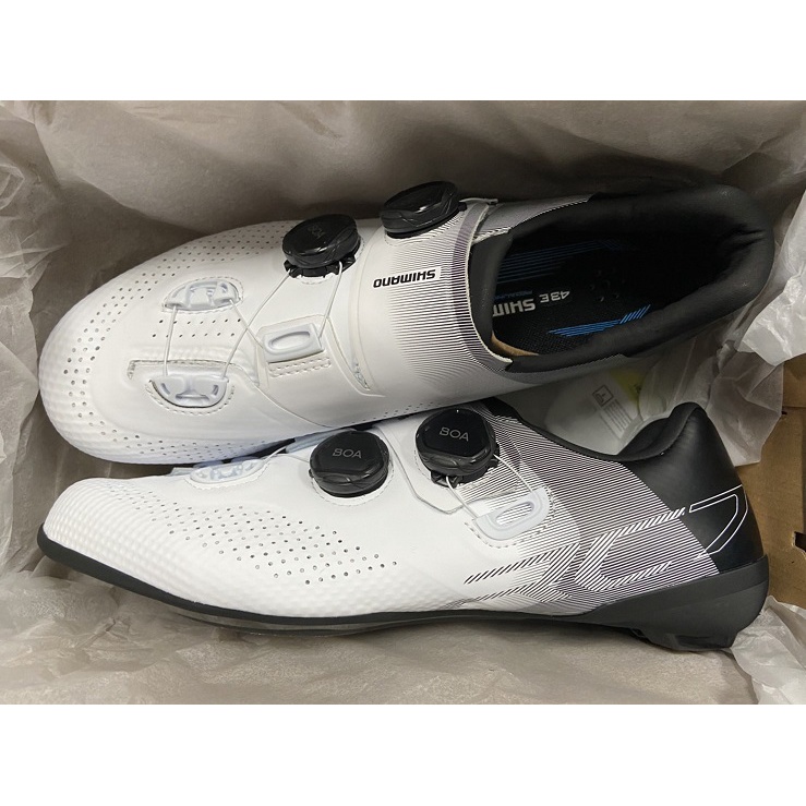 『時尚單車』 贈擦鞋濕紙巾 SHIMANO RC702 S-PHYRE RC7 公路車競賽級車鞋 白色 寬楦版