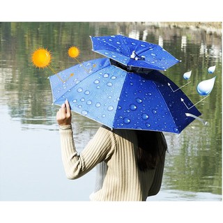 雙層防風防雨防曬傘帽 顏色隨機出貨