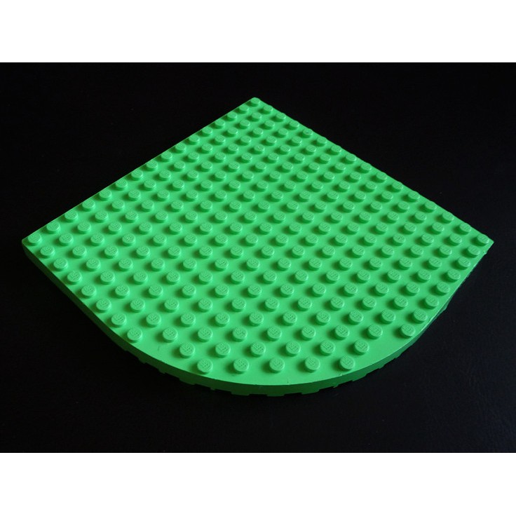 【小荳二手樂高】LEGO 中間綠色 16x16 切圓形角磚塊底板