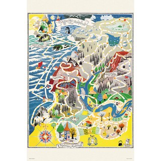 日本進口拼圖（YANOMAN）/1000片/嚕嚕米 地圖