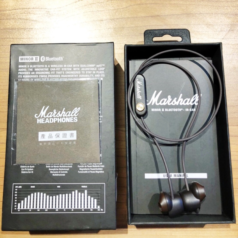 英國 Marshall MINOR II 藍芽耳塞式耳機(黑)