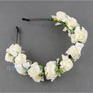 🌹手舞足蹈舞蹈用品🌹*表演道具*公主新娘頭飾/花朵花環頭箍$150元