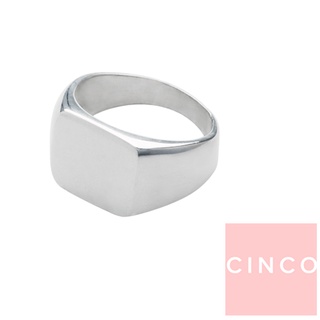 cinco 葡萄牙精品 giulia ring 925純銀戒指 方形素面戒指