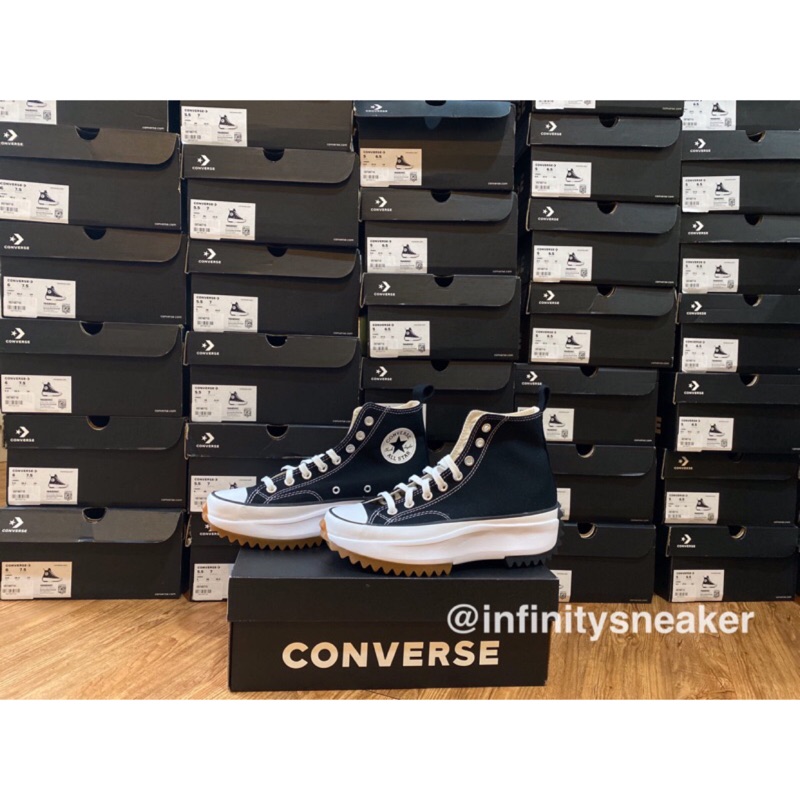 Converse Run Star Hike 似JW聯名 高筒 鋸齒 厚底 厚底帆布鞋166800C 版型偏大