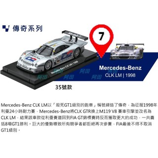 【阿田小鋪】(7)35號款 Mercedes-Benz CLK LM 1998 7-11 利曼8大車隊 限量賽事模型車
