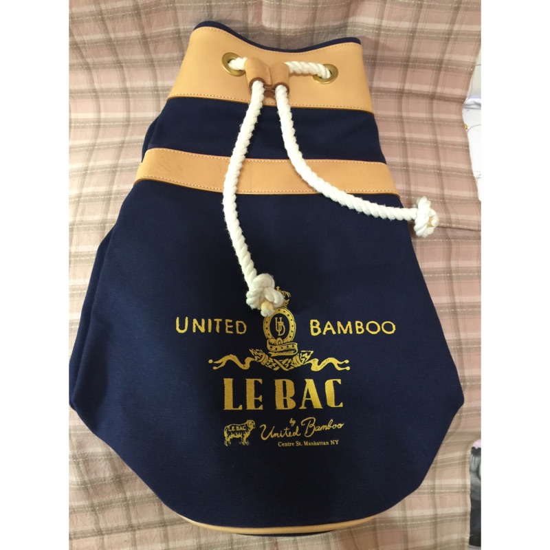 United bamboo日本手工牛皮帆布後背包