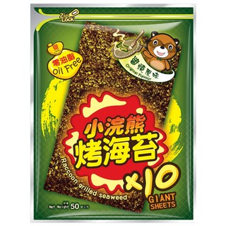 【稑禎】超大片泰國小浣熊烤海苔 (醬燒原味10片入) (50g) <全素>