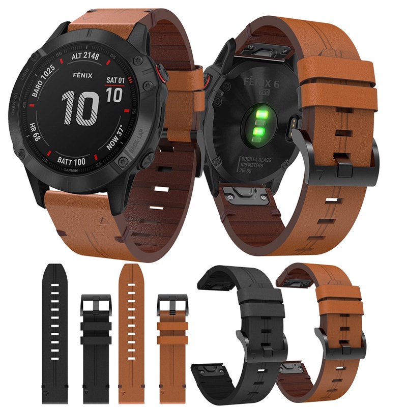 Garmin fenix6/6x/6S pro 6x/6xpro/x5/5X plus 手表935/945真皮快拆版表帶