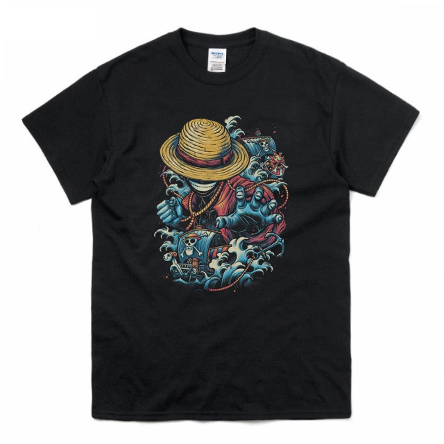 日系圖案 短袖T恤 日式風格 海賊王 魯夫 圖案T恤 AS071