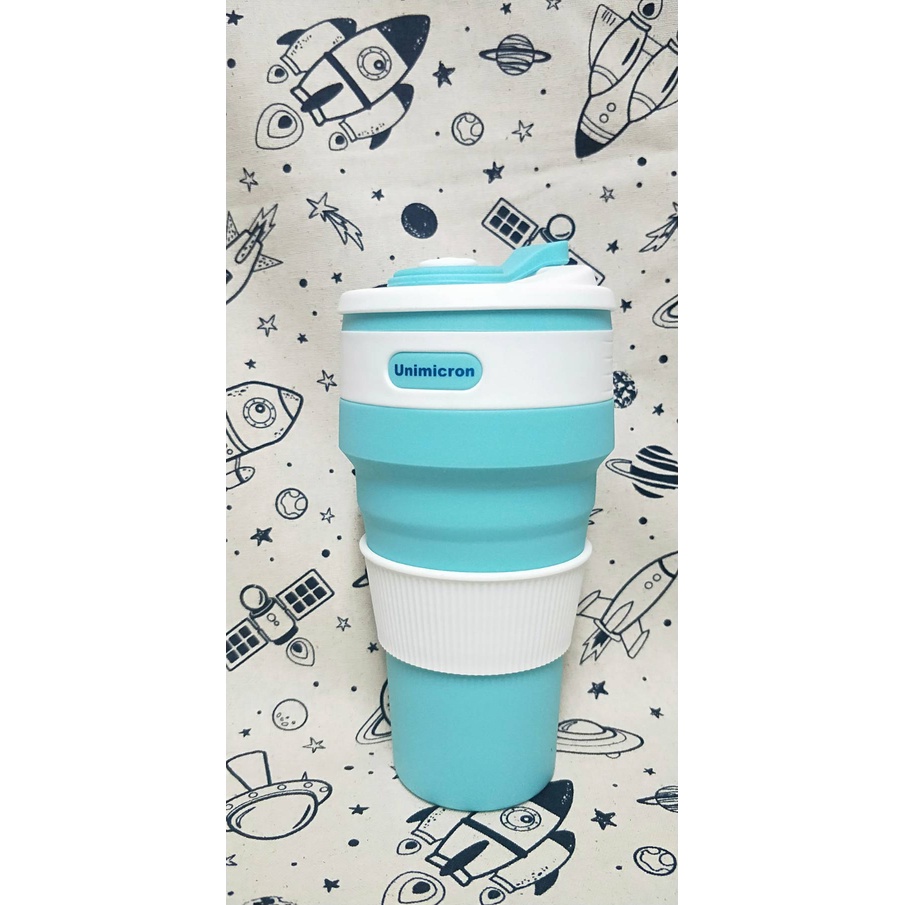 [全新] Unimicron Tiffany藍 矽膠折疊杯 環保咖啡杯 500ml 杯子