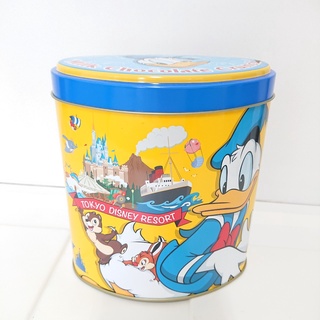 東京迪士尼樂園 迪士尼 Disney 唐老鴨 鐵桶 巧克力桶 鐵盒