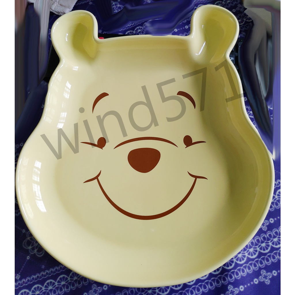 【自有全新】7-11 集點《金色璀璨》小熊維尼 造型陶瓷餐盤