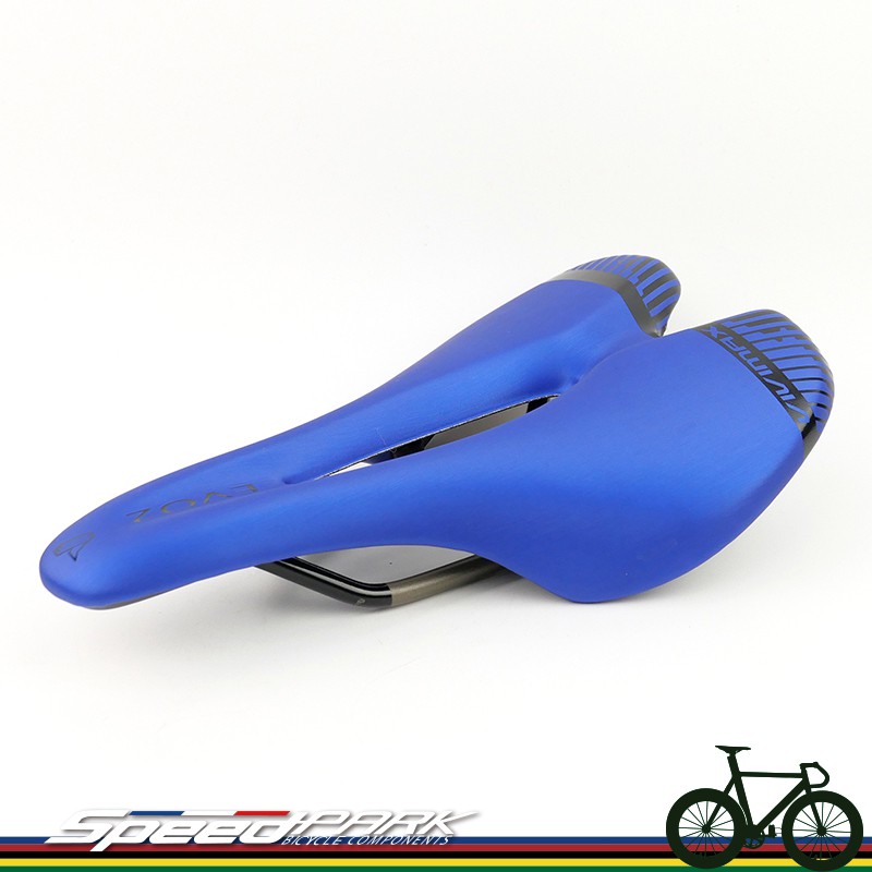 【速度公園】VIVIMAX EVO2 自行車中空座墊 寶藍黑款 短鼻 CR-MO鉻鉬鋼座弓 透氣通風 單車 腳踏車 坐墊