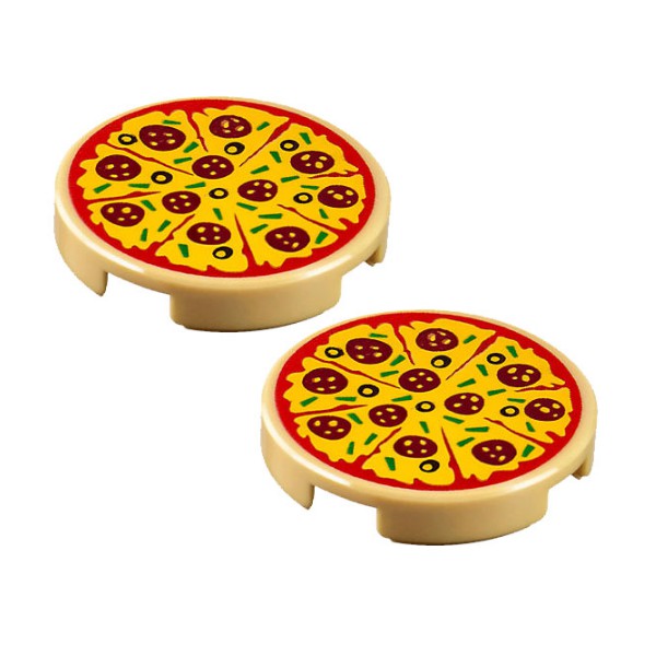 LEGO 樂高 76108 40343 整片 2x2 披薩 全新品, 參考 食物 比薩 Pizza 印刷平滑磚 蜘蛛人