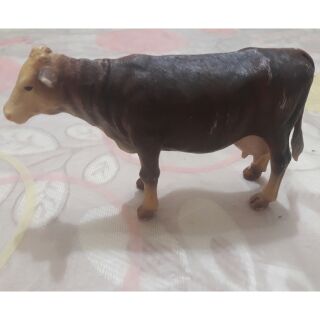 英國CollectA我你他 原裝正版模擬模型 動物模型玩具 棕色母牛 稀有絕版正品