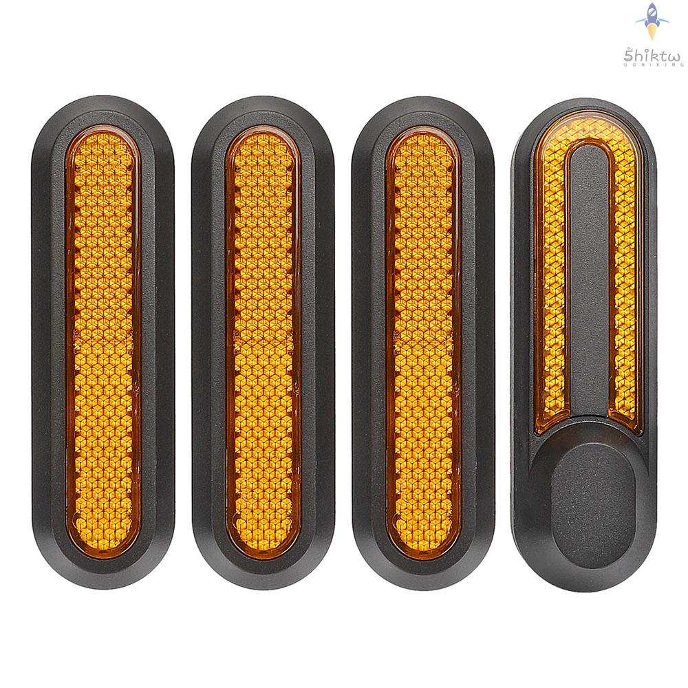 電動滑板車改裝裝飾蓋套件滑板車反光條帶8個螺絲4件套黃色