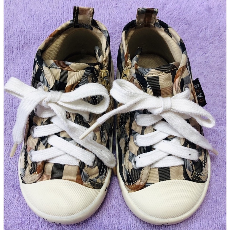《DAKS》專櫃童鞋 經典格紋嬰幼兒學步鞋（13.5公分）