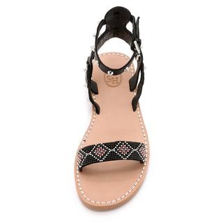 義大利 ASH Pearl Beaded Sandals 珍珠 蛇皮 鉚釘 牛皮涼鞋