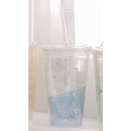 WSTYLE 夏季限量水杯 藍色 冷水杯 吸管杯