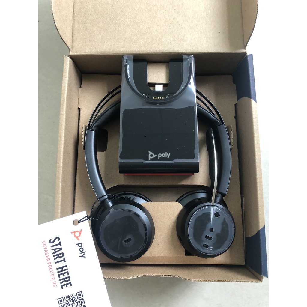 全新原廠現貨二年保固壞換新poly Voyager Focus 2 Uc主動降噪回音消除藍芽耳機 Bt700接收器 蝦皮購物