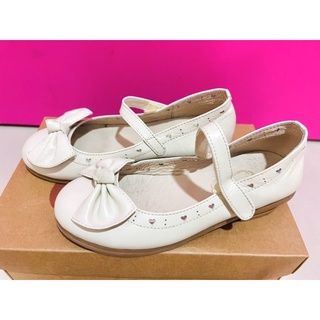 專櫃品牌Swan天鵝 白色蝴蝶結造型童鞋（二手）