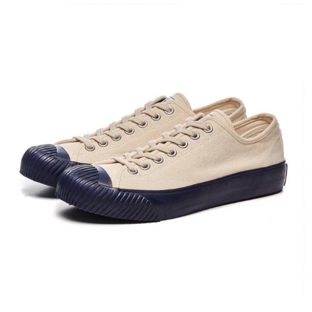 BAKE-SOLE Yeast 米色x深藍底帆布鞋 餅乾鞋