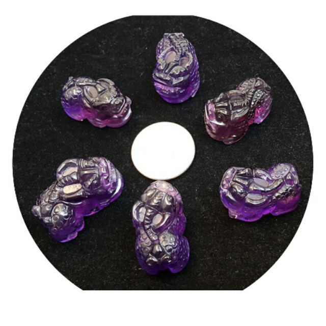 玉山銀鋪~ 天然紫水晶，貔貅，招財