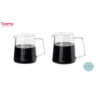 《有。餐具》Tiamo 耐熱玻璃量杯 有柄量杯 手沖咖啡下壺 400ml 600ml (HG2186 HG2187)