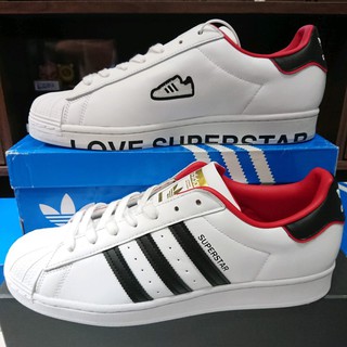 【小八】Adidas superstar Valentines Day White 白黑紅 FW6384