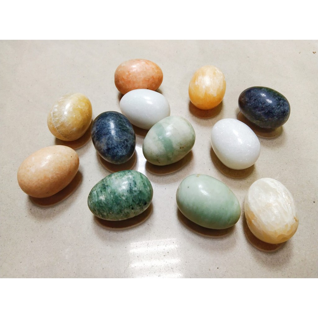 鳥蛋石顏色隨機出貨造景石石頭天然原石收藏鵝軟石礦石 蝦皮購物