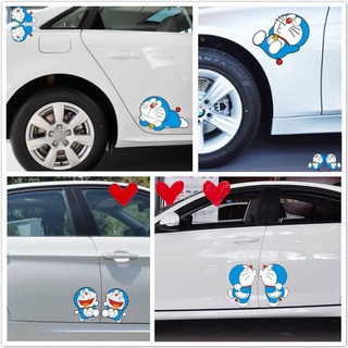 一對裝！卡通機器貓車貼 防水車貼 車門貼車窗貼 門把手貼紙 哆啦A夢車貼 機車電動車貼紙 汽車裝飾