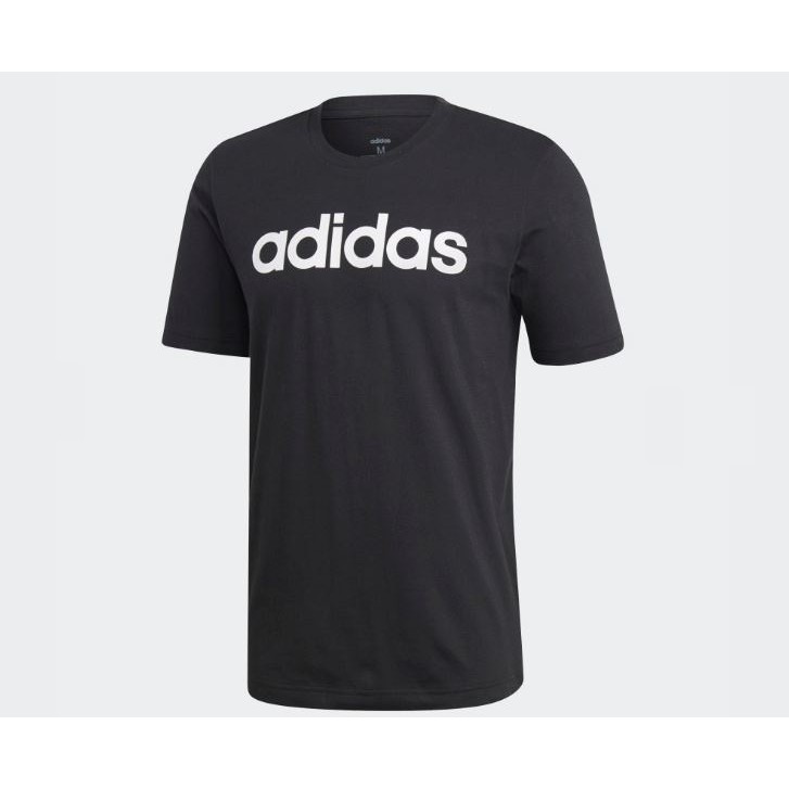 Adidas Essentials Linear Logo Tee 男款黑色短T-NO.DU0404