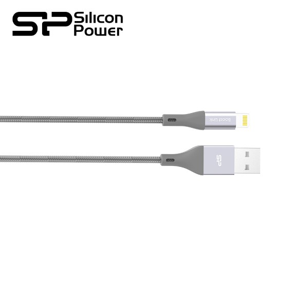 Silicon Power 廣穎 Lightning編織傳輸線iOS裝置用通過MFI認證2.4A快充100cm 廠商直送